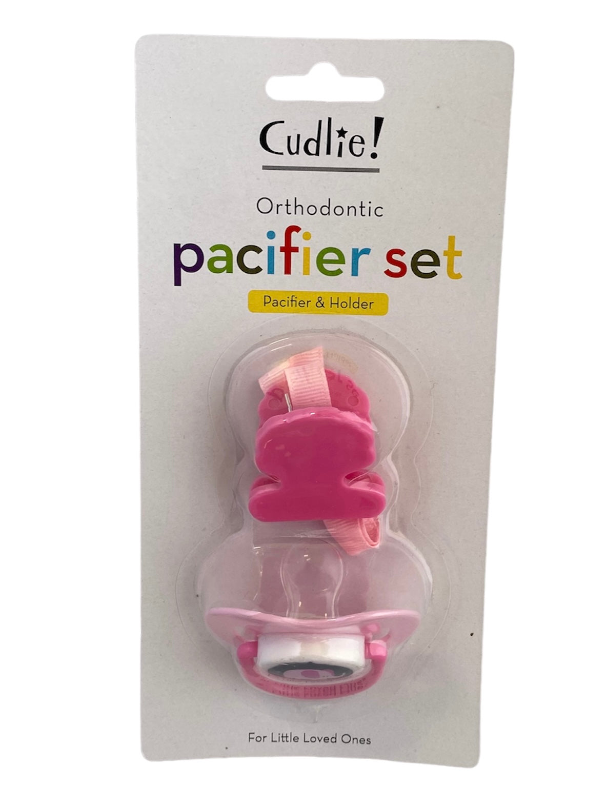 Pacifier with Clip Set-Pink or Blue