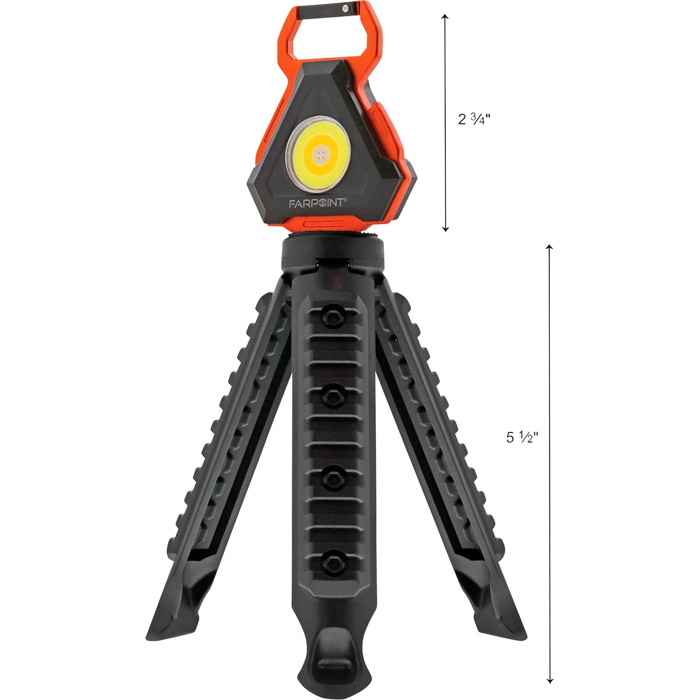 Farpoint Portable Rechargeable Light with Tripod — 800 Lumens