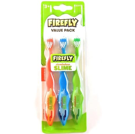 3pk Nickelodeon Slime Toothbrushes Children Manual Toothbrush Set