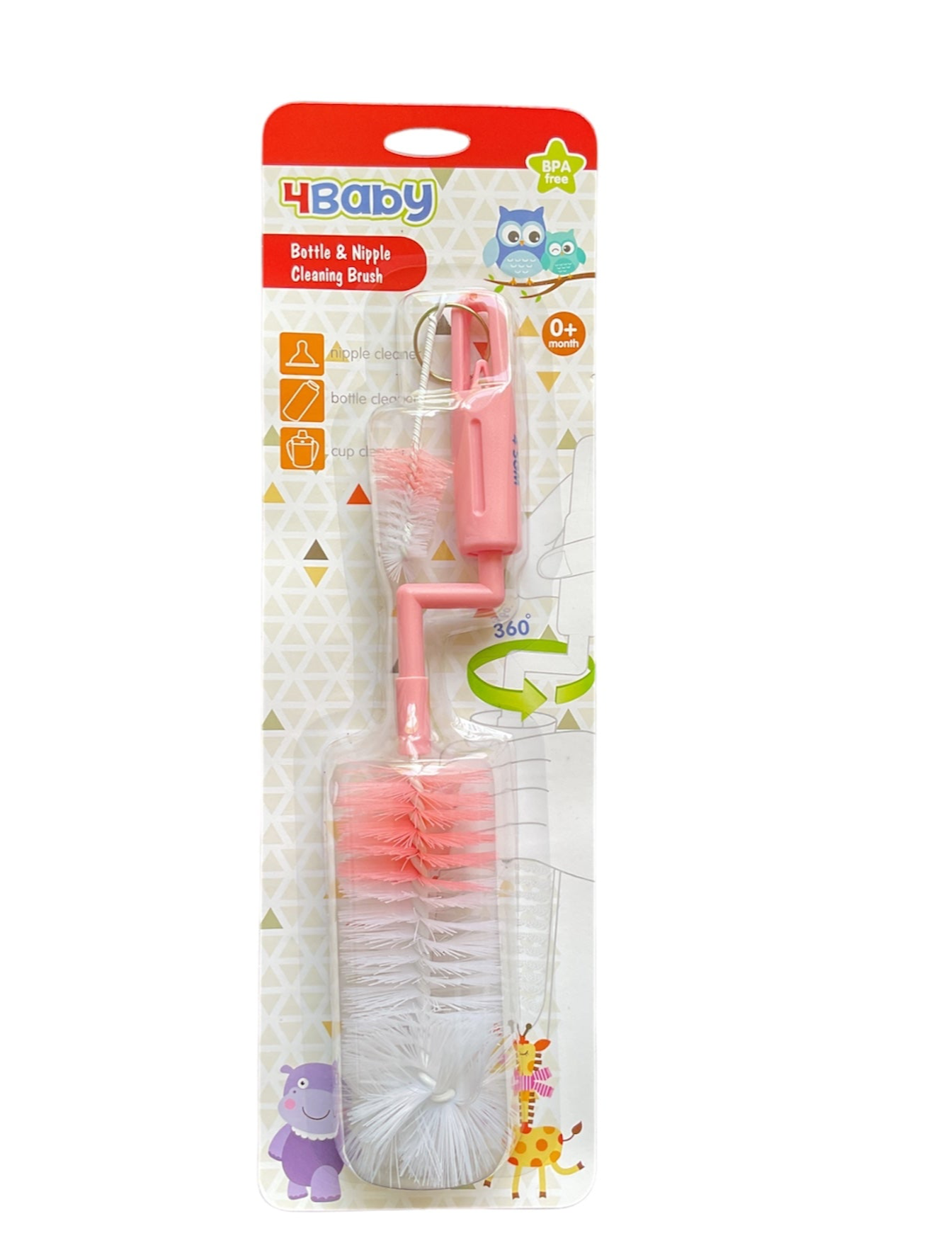 Rotating Bottle Nipple Cleaning Brush