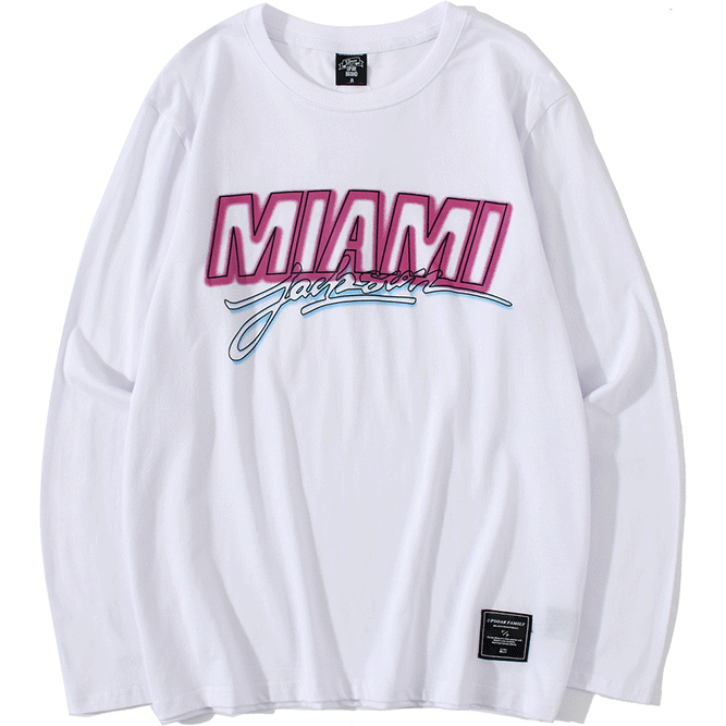 Miami Jackson Long Sleeve Round Neck Printed Shirt
